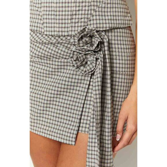 NWT LIONESS Hills Vintage Blue Linen Blend Mini Skirt Sz XL Vintage Blue - Picture 5 of 11